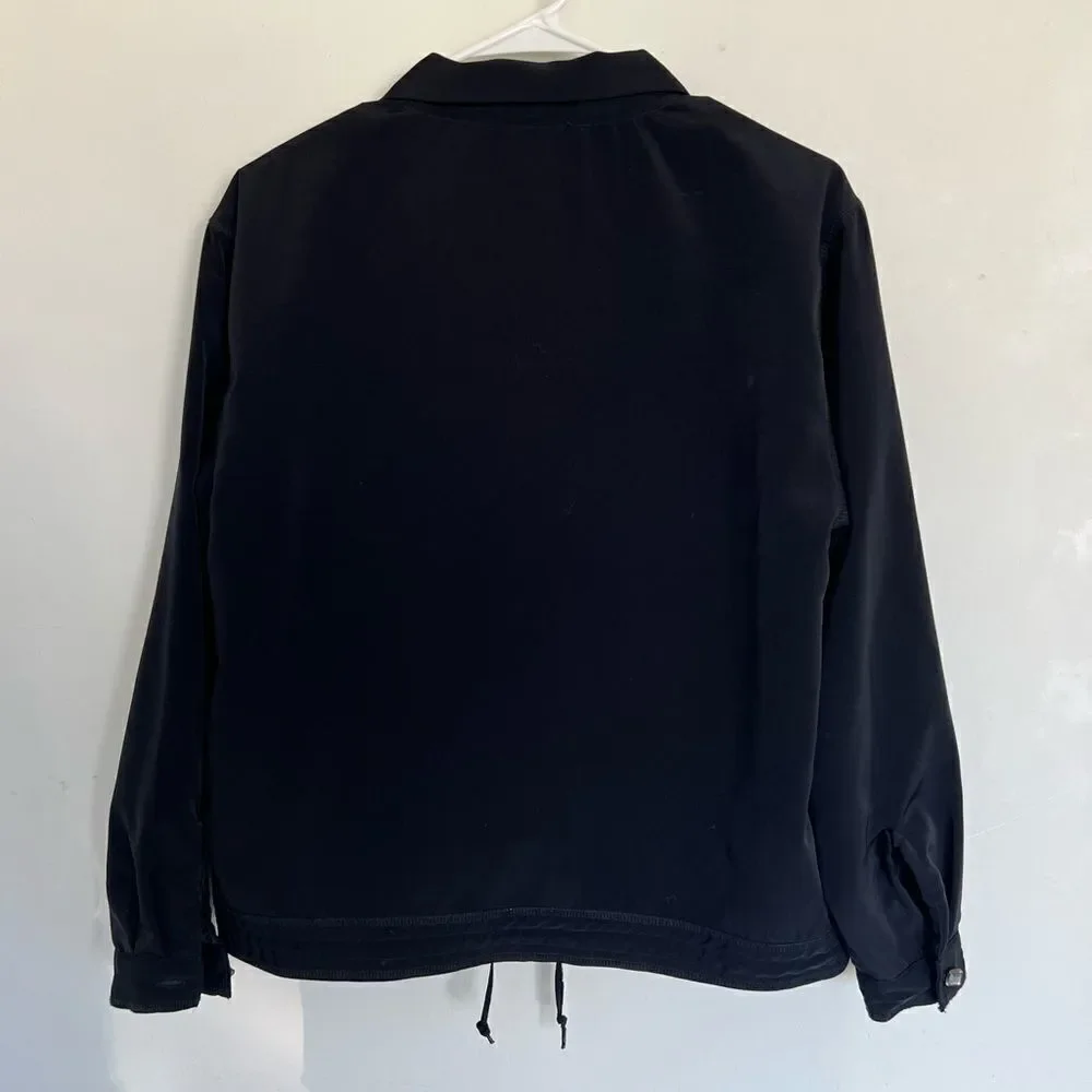 Mureli Women's Size PS Jacket Black Long Sleeve Full Zip Embroidered Vintage